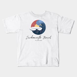 Jacksonville Beach, Florida Surfing Kids T-Shirt